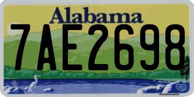 AL license plate 7AE2698