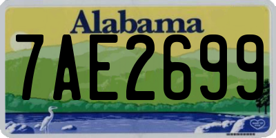 AL license plate 7AE2699
