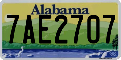 AL license plate 7AE2707