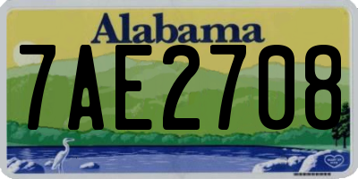 AL license plate 7AE2708