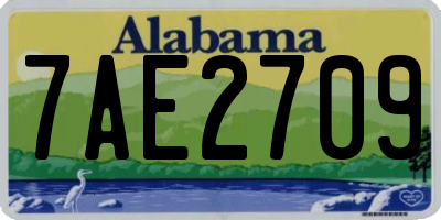 AL license plate 7AE2709