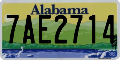 AL license plate 7AE2714