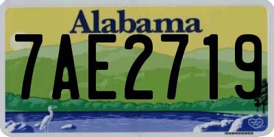 AL license plate 7AE2719