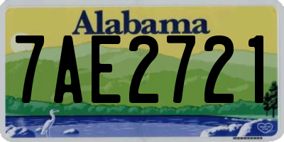 AL license plate 7AE2721