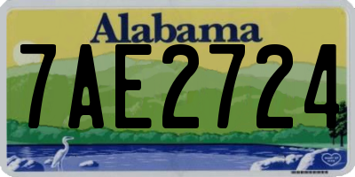 AL license plate 7AE2724