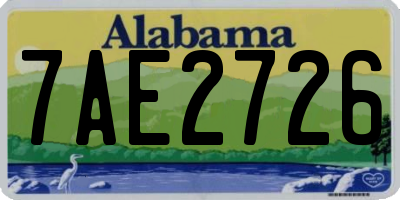 AL license plate 7AE2726