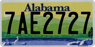 AL license plate 7AE2727