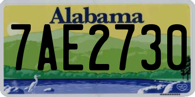 AL license plate 7AE2730