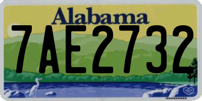 AL license plate 7AE2732