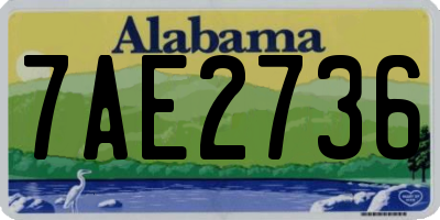 AL license plate 7AE2736