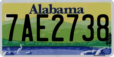 AL license plate 7AE2738