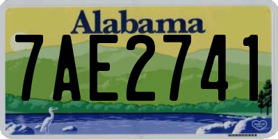 AL license plate 7AE2741