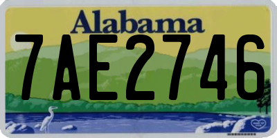 AL license plate 7AE2746