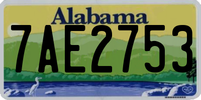 AL license plate 7AE2753