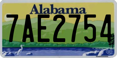 AL license plate 7AE2754