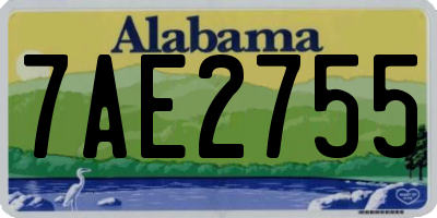 AL license plate 7AE2755