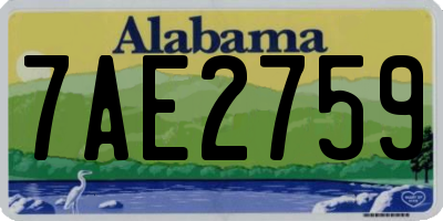 AL license plate 7AE2759