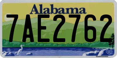 AL license plate 7AE2762