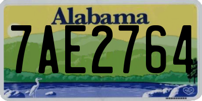 AL license plate 7AE2764