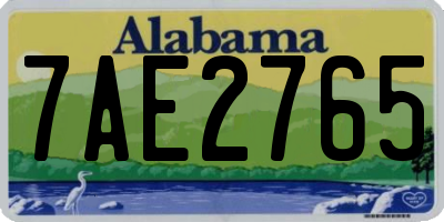 AL license plate 7AE2765
