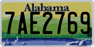 AL license plate 7AE2769