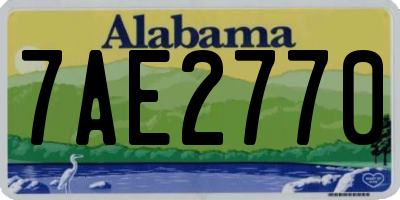 AL license plate 7AE2770