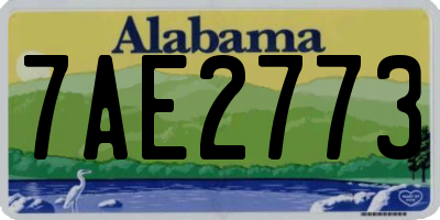 AL license plate 7AE2773