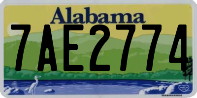AL license plate 7AE2774