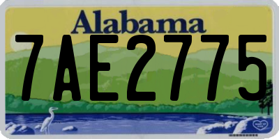 AL license plate 7AE2775