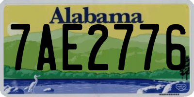 AL license plate 7AE2776
