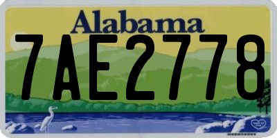 AL license plate 7AE2778