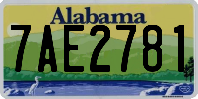 AL license plate 7AE2781