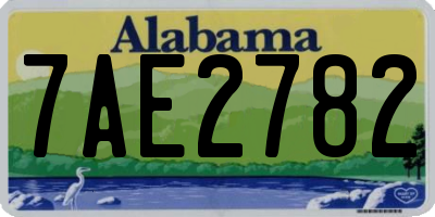 AL license plate 7AE2782