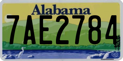 AL license plate 7AE2784