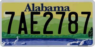 AL license plate 7AE2787