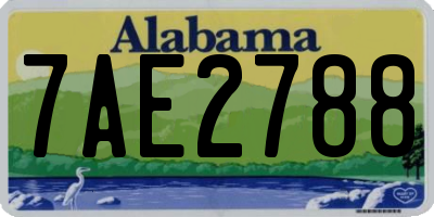 AL license plate 7AE2788