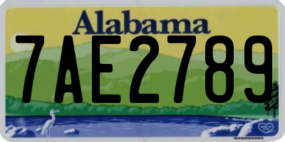 AL license plate 7AE2789