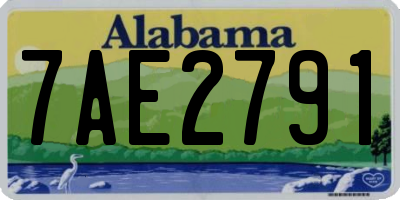 AL license plate 7AE2791