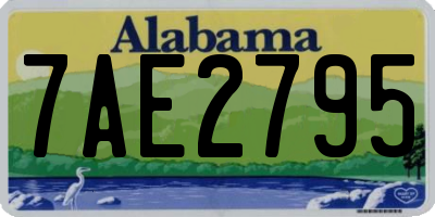 AL license plate 7AE2795