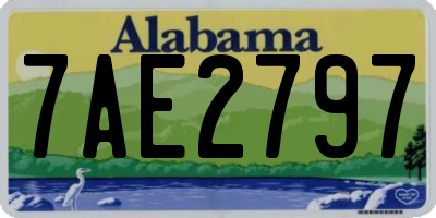 AL license plate 7AE2797