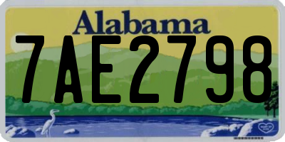 AL license plate 7AE2798
