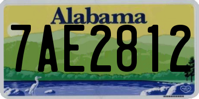 AL license plate 7AE2812