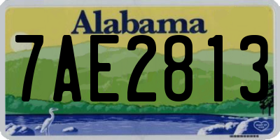 AL license plate 7AE2813