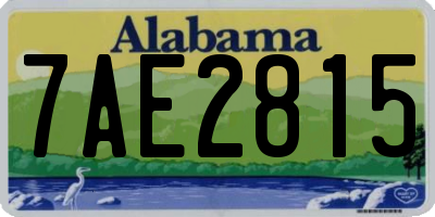 AL license plate 7AE2815