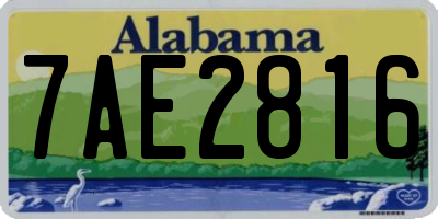 AL license plate 7AE2816