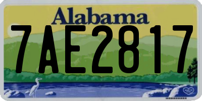 AL license plate 7AE2817