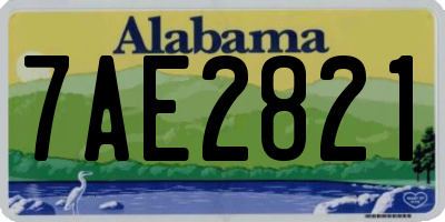 AL license plate 7AE2821