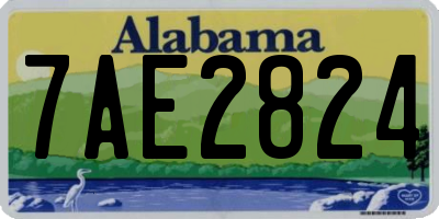 AL license plate 7AE2824