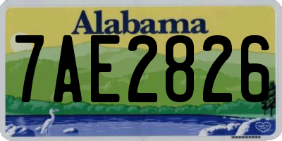 AL license plate 7AE2826