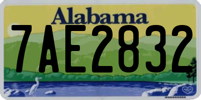 AL license plate 7AE2832